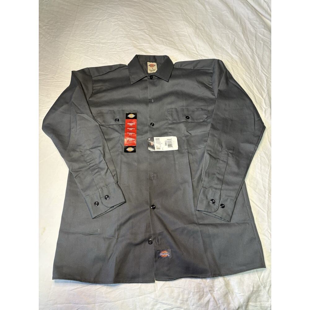 Dickies Men's Size S Long Sleeve Work Shirt Shop Mechanics Nwt